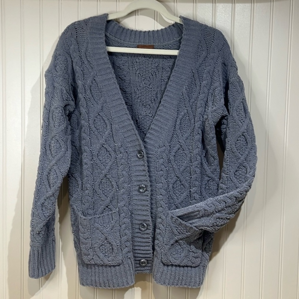 POL Soft Knit Button down grey Cardigan NWOT